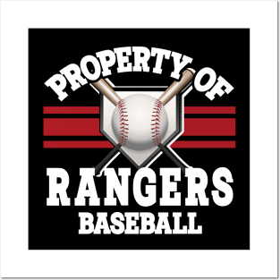 Proud Name Rangers Graphic Property Vintage Baseball Posters and Art